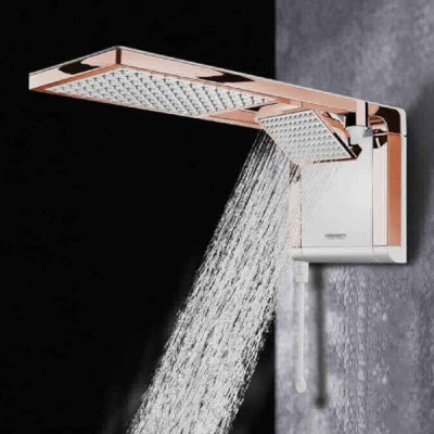 CHUVEIRO ACQUA DUO BRANCO/ROSE BC/RG LORENZETTI 6800W 220V 7510125