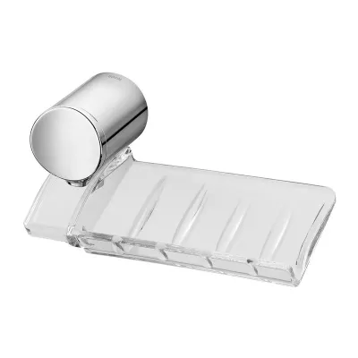 KIT SABONETEIRA PAREDE SINGLE CHROME DOCOL 158606